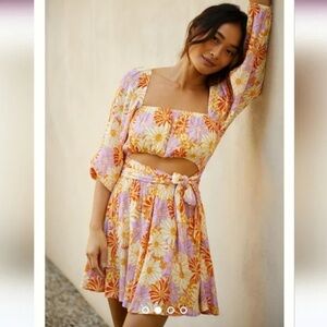 L*SPACE Rosita Cutout Mini Dress Size Large